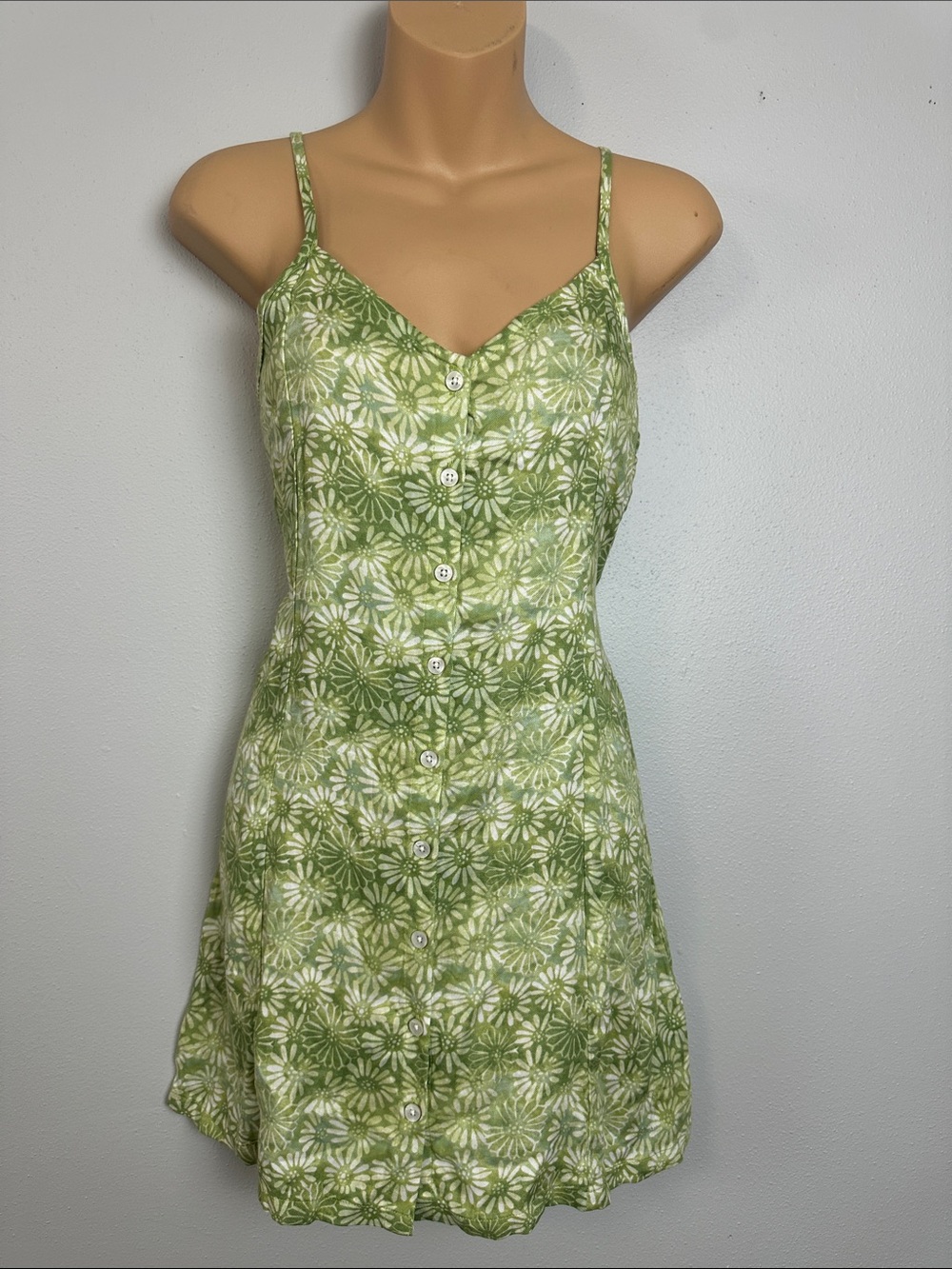 American Eagle Floral Tropical Print Button Down Cottagecore Mini Dress